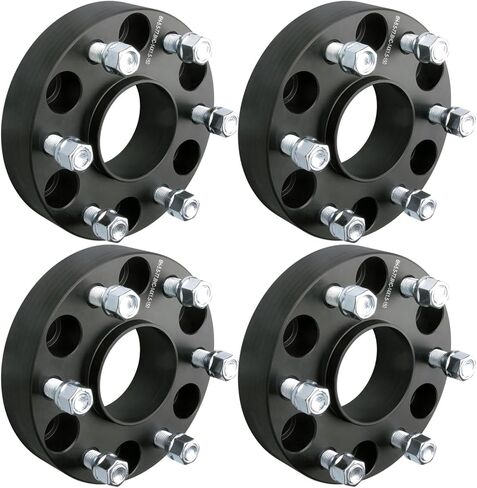 DCVAMOUS 4PC Black 6x5.5 Hubcentric Wheel Spacers 1.5 Inch with 14x1.5 Studs Compatible with Chevy GMC 6 Lug 6x139.7 for 1999-2022 Silverado Sierra 1500 | 1988-2022 Suburban Yukon | 2019-2022 RAM-1500 in Saudi Arabia
