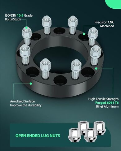 SCITOO 4Pcs 8x170 to 8x6.5 Wheel Adapters 1.5 inch Bore 130mm Studs 14x1.5 8 Lug Wheel Spacers No Hubcentric Fit for Ford for F-350 Super Duty 2003-2022,for Ford for F-250 Super Duty 2003-2022 in Saudi Arabia