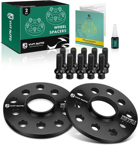 YHTAUTO 5x100 to 5x112mm Hub Centric Wheel Adapters 10 mm Compatible with Audi, Volkswagen Models, A4, TT, Jetta, Passat, Golf Tire Spacers w/ M14x1.5 Studs, 57.1mm Hub Bore 5 Lug 2PCS in Saudi Arabia