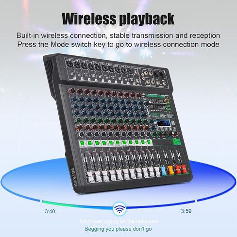 XF8 Professional Audio Mixer Sound Board Console Desktop System Interface 8 Channel Digital USB Bluetooth MP3 Computer Input 48V Phantom Power Supply Built-in 99 Reverb Effect (XF8) in Saudi Arabia