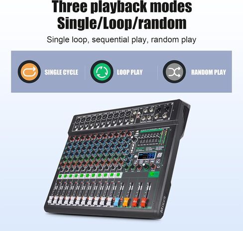 XF8 Professional Audio Mixer Sound Board Console Desktop System Interface 8 Channel Digital USB Bluetooth MP3 Computer Input 48V Phantom Power Supply Built-in 99 Reverb Effect (XF8) in Saudi Arabia