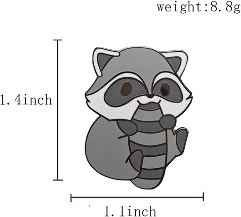 Racing Raccoon Pin Badge Brooch for Lapel Pins for Jackets Hats Scarf, Raccoon Brooch for Women, Men, Girls, Boys & Teens in Saudi Arabia