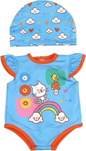 ملابس دمى أطفال من AISITE للدمى مقاس 16 بوصة - 4 مجموعات من ملابس الدمى الحية، ملابس فضفاضة لدمية الأطفال حديثي الولادة مقاس 14-16 بوصة من الأولاد والبنات in Kuwait