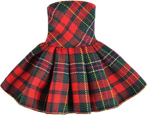 E-TING Santa Clothing for elf Doll Christmas Decoration (Red-Green Plaid Dress) in Kuwait