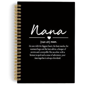 Nana Gifts Spiral Notebook, Mothers Day Gifts for Nana Grandma 5.5"x8.3" 164pages Lined Journal Notebooks College Ruled, Best Nana Gifts from Grandkids Notebook for Office School Supplies