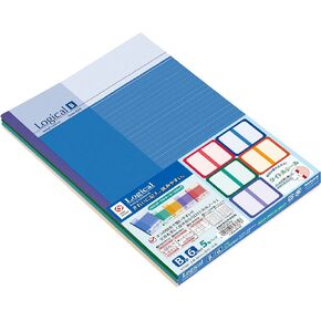 Nakabayashi HB5-H504-5P Logical Air Lightweight Notebook, For Use B5, Square 0.2 inches (5 mm), Pack of 5