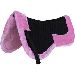 CHALLENGER Horse English Quilted Half Pad Correction Wither Relief BLK Pink 12218PK