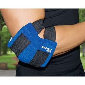 Rapid Relief Deluxe Reusable Hot and Cold Compress - Small Flexible Ice Pack Hot Cold Therapy Pack for Elbow, Knee & Joint Pain with Adjustable Strap, Freeze or Microwave