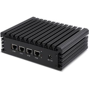 Mini PC Router Firewall Intel N100 up to 3.4GHz, K100L4 8G DDR5 RAM 128G SSD Micro Firewall Appliance Computer Router with 4x2.5GbE I226-V LAN, Support AES-NI