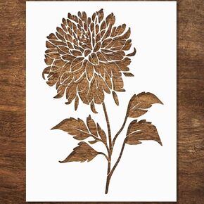 DLY LIFESTYLE Large Wildflower Stencil for Painting (15x12 Inches) - Reusable Stencils for Crafts, Canvas, Paper, Fabric, Furniture - DIY Large Stencil for Painting on Walls