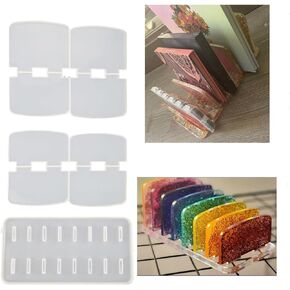 Resin Organizer Rack Storage Shelf 7 Layers UV Resin Epoxy Casting Mold for Eye Shadow Office File Organizer DIY Craft
