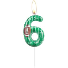 ZHIHUI Birthday Candle Sports-Themed Party Decorations, America Football Happy Birthday Candles for Cake Decorating, Boys Girls Kids Birthday Cake Topper Reunions Theme Party Supplies (Number 1)