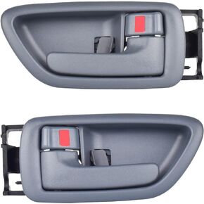 2PCS Gray Interior Door Handle Front Rear Left Right Driver Passenger Side Replacement for 2001-2007 Toyota Sequoia, 2004-2006 Tundra(Crew Cab Only)