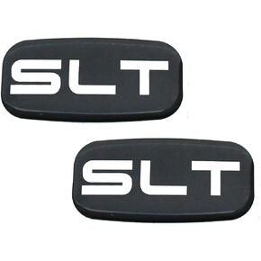 2Pcs SLT Cab Emblems 3D Badge Logo Roof Pillar Replacement for 99-07 Silverado Tahoe Suburban 15036134 Pickup Truck SUV (Chrome Red)