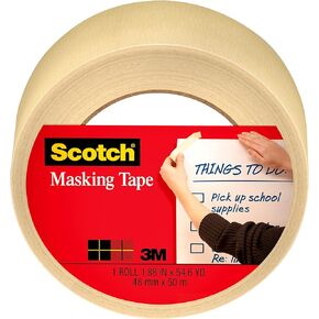 Scotch Home and Office Masking Tape, 1.88-Inch by 60 Yards,Tan (3439)