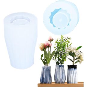 Cayway Flower Vase Resin Molds Silicone Vase Silicone Molds for Flowers Preservation, 3D DIY Making Handmade Home Display Decor Crafts
