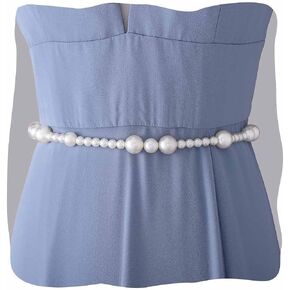 Boho Pearl Waist Belt Chain Summer Beach Beaded Belly Chains Body Accessories for Women