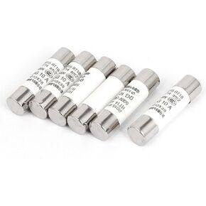 uxcell AC 500V 10A RO15 RT18 RT14 10x38mm Cylindrical Ceramic Tube Fuses 6pcs