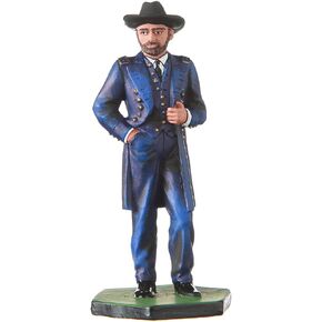 Tin Soldier USA Civil war Northerners General Ulysses Grant Hand Painted Metal Sculpture Miniature Figurine 54mm #CW01