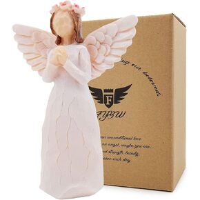 Praying Angel Figurine Guardian Angel Statue Figurine,Sculpted Hand-Painted Figure Surrounded by Love Sympathy Gift of Encouragement Women Present