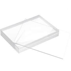 JINMURY 10 Pack 8"x10" Clear Acrylic Sheets 1/8" Thick (3mm) Cast Acrylic Plexiglass Sheet Transparent Plastic Sheets for Sign, Laser Engraving and Cutting, Crafting, DIY Display Projects