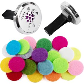 فرامندينو، موزع روائح الزيوت العطرية للعلاج بالسيارات، معطرات هواء السلحفاة، مشابك تزيين مع 10 وسادات لإعادة التعبئة in Kuwait