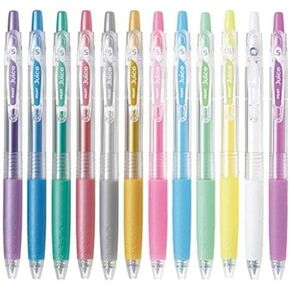 Pilot Juice 05 Retractable Gel Ink Pen (LJU-10EF), Extra Fine Point, 0.5mm, Pastel & Metalic, 12 Color Set