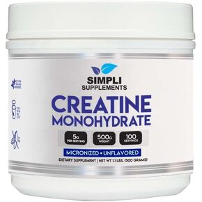 Creatine Monohydrate Micronized Powder, Unflavored, Keto Friendly, 500g