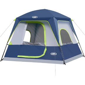 UNP 4-Person Tent, Portable Cabin Tent, Camping Tent 4-Person Easy Set Up, Waterproof with Top Rainfly for Outdoor Camping/Hiking