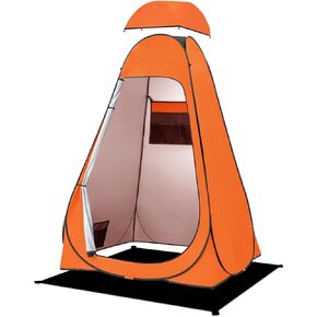 BRIAN & DANY Pop Up Shower Tent, Portable Privacy Camping Changing Tent, Camp Toilet Bathroom Pod with Rain Shelter & Windows, UPF 50+ & Waterproof, 47.2" x 47.2" x 74.8"