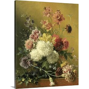 SYSMYXGS Paint by Numbers for Adults, Easy Drawing DIY Oil Canvas Painting Kits,Home Wall Decor — Still Life with Flowers georgius Jacobus Johannes Van os, by Georgius Jacobus Van Os