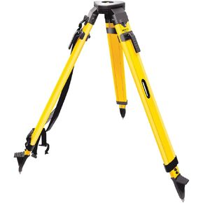 Surveying Tripod, Fiberglass Tripod with 5/8-11 Flat Head and Quick Clamp