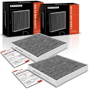 A-Premium 2-PC Cabin Air Filter w/Activated Carbon Compatible with Chrysler, Dodge, Nissan, Infiniti, Ram & VW - Town & Country, Grand Caravan, Armada, Titan, G25, G35, M45, Q40, Q50, QX56