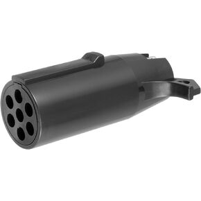 CURT 57041 7-Way Round Vehicle-Side to 4-Way Flat Trailer Wiring Adapter,Black