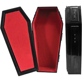 Black Plastic Coffin for Wrestling Action Figures