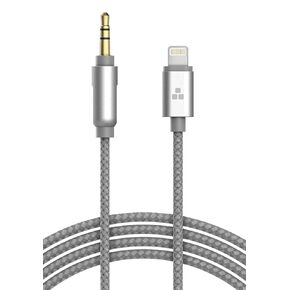 (Apple MFI Certified) iPhone Aux Lightning Cord to Male 3.5mm Auxiliary Cable (iPhone Audio Link to Car Jack, Headphones & Speakers) (Gray)