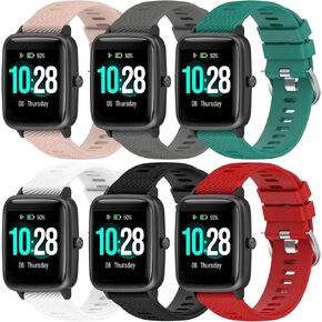 FitTurn 6Pack Bands Compatible with Cubitt CT2 pro Series 3 Fitness Tracker, Replacement Colorful Silicone Wristband Adjustable Accessory Bands Strap for Cubitt CT2 pro Series 3 Fitness Tracker (Not suitable Cubitt CT2 pro )
