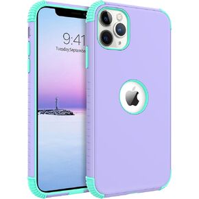 حافظة BENTOBEN iPhone 11 Pro Max، 2 في 1 رفيعة التحمل متينة هجينة مقاومة للصدمات ناعمة من البولي يوريثان الحراري الصلب الواقي للفتيات والنساء والأولاد والرجال لهاتف iPhone 11 Pro Max 6.5 بوصة 2019، أرجواني/أخضر in Kuwait