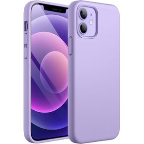 JETech Silicone Case for iPhone 12 Mini 5.4-Inch, Silky-Soft Touch Full-Body Protective Phone Case, Shockproof Cover with Microfiber Lining (Black)