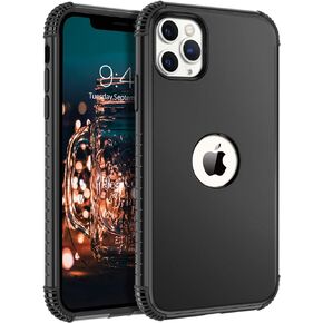BENTOBEN for iPhone 11 Pro Max Cases, 2 in 1 Heavy Duty Rugged Hybrid Shockproof Hard PC Soft TPU Bumper Non-Slip Protective Girls Women Boy Men Phone Case Cover for iPhone 11 Pro Max 6.5" 2019, Black