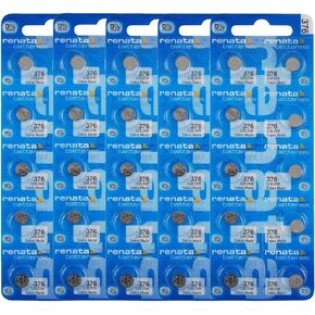Renata 376 SR626W Batteries - 1.55V Silver Oxide 376 Watch Battery (2 Count)
