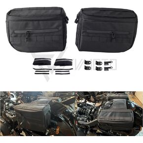 Universal Motorcycle Saddlebags Saddle Bags Luggage Bags Travel Knight Rider Storage Bag Fit For Harley Softail Dyna Super Glide Sportster FXR, 14.5L(3.8 Gallon)