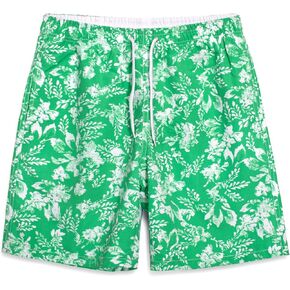 Men's Hawaiian Beach Shorts Swim Trunks Board Shorts Lightweight Casual Swimsuit Swimwear with Pocket No Liner
