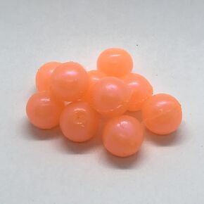 SBPG10 Soft Beads, 10mm, Peach Gobbler, Neutral Buoyancy, 10/Pack