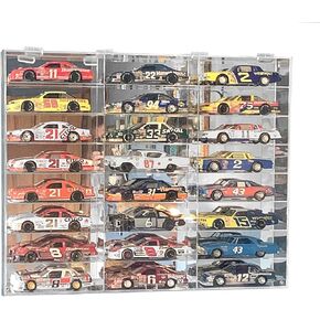 Hot Clear Acrylic Display Case for 1:24 Scale Diecast Toy Model Cars Wheels Storage Showcase, 24 Compartments, AHW24
