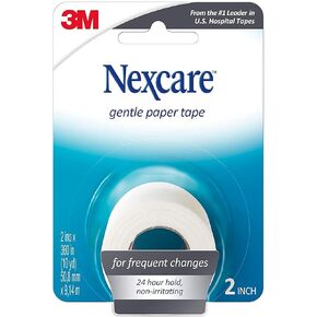 شريط ورقي لطيف 3M من Nexcare Nexcare مقاس 2 × 10 ياردة، 2 بوصة × 10 ياردة لكل منها (عبوة من 3 قطع)