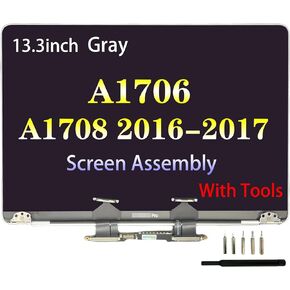 Screen Replacement for MacBook Pro 13.3" A1706 A1708 Late 2016 Mid 2017 EMC 3071 EMC 3163 EMC 2978 EMC 3164 Retina Full LCD Display Assembly 2560x1600 (Gray)