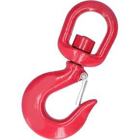 Rotating Rigging Hooks, 3 Tons Crane Hook American Type 360° Rotating Lifting Accessories 12 Tons Working Load Limit Alloy Steel Crane Hook,for Construction Engineering Port Transportation