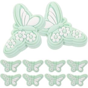 DIYEAH Knitting Needle Stoppers, 10pcs Butterfly Shaped Needle Point Protectors Silicone Stitch Stoppers Needle Caps Small Knitting Tip Needle End Caps for Knitting