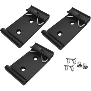 3 Pcs 35mm Din Rail Fixed Clamp,1.08 Width Universal DIN Rail Mount Clip,Aluminum Alloy Bracket,Rail Bolt Mounting Hardware
